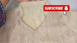 Halfban collar cutting and stitchingEasy way for beginners  dresstoimpresssewingsecrets [upl. by Halehs]