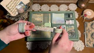 ASMR  Opening Journal Van Gogh Box Green Edition 💚  BookStickerPaperTapping No Talking [upl. by Kipp803]