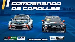 STOCK CAR E TCR BRASIL COMPARANDO OS COROLLAS DOS DOIS CAMPEONATOS [upl. by Ydnarb]