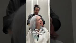 Ya agarró confianza mi estilista😂 cabello [upl. by Talyah]