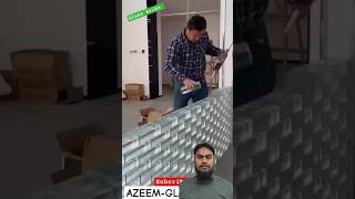 Glass Brick Wall Installation  Stylish amp Modern Design Guide shorts Viralvideo [upl. by Ttegirb]