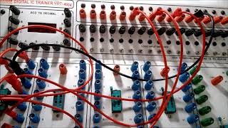 Asynchronous counter of mod8 using IC 7490 and display on 7segment display using IC 7447 [upl. by Abeh]