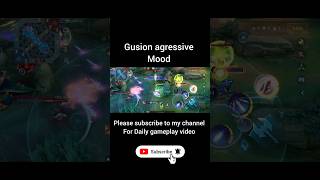 Gusion agressive mood ☢️ gusion mlbb shorts mobilelegends gusionmontagefreestyle [upl. by Oenire570]