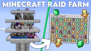 Minecraft BEST Raid Farm  3600 Emerald Per Hour  Raid Farm Tutorial [upl. by Hoebart]