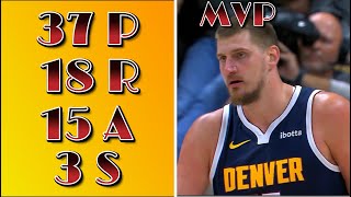 Nikola Jokić triple double highlights vs the Dallas Maverics [upl. by Eiresed]