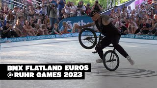 UEC European BMX Flatland Championships Mens Final  Ruhr Games 2023 [upl. by Enomor]