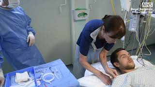 Central Venous Catheter Insertion Demonstration [upl. by Cis]