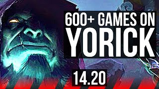 YORICK vs NASUS TOP  Rank 2 Yorick 600 games 624  KR Diamond  1420 [upl. by Rodd79]