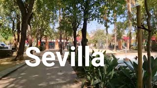 Highlights Summer walk along city neighborhood streets Explore Seville Spain 🇪🇸 [upl. by Fronia891]