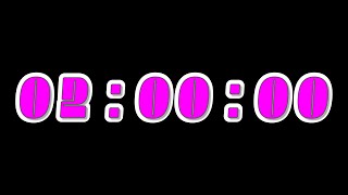 2 Hours Countdown Timer with Alarm amp Time Markers  Chapters  Pink amp White  Outline  120 Minutes [upl. by Yuk]