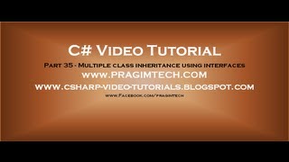 Part 35  C Tutorial  Multiple class inheritance using interfacesavi [upl. by Marchelle]