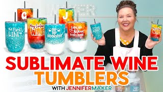 How To Sublimate A Wine Tumbler  Partial And Full Wrap Tutorial [upl. by Alex897]