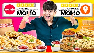 Spending Rs500 on Zomato vs Swiggy 5 star Rated Momo Outlet [upl. by Adlecirg356]