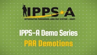 IPPSA Demo Series PAR Demotions [upl. by Aronos]