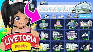 ALL 10 NEW SUBSCRIPTION HOMES  SECRETS SOLVED in LIVETOPIA Roleplay roblox [upl. by Godard167]