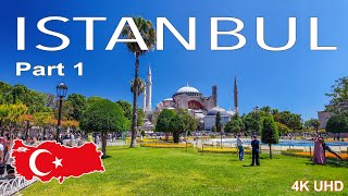 🇹🇷 Where Europe meets Asia  Walking in Istanbul Turkey 🇹🇷  4K UHD video  Part 1 [upl. by Natalia]