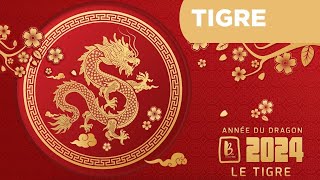 Horoscope chinois 2024  le signe du Tigre astrologie 2024 année du Dragon de bois [upl. by Yrocej]