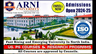 ARNI UNIVERSITY – BEST UNIVERSITY IN HIMACHAL PRADESH [upl. by Auqinihs]