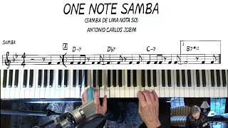 One Note Samba  rootless voicings  playalong track 🎹 Antonio Carlos Jobim [upl. by Ehcor752]