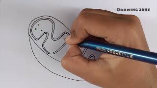 How to draw the structure of mitochondria  10th Biology  subscribe GPCreations1989 [upl. by Allenrac]