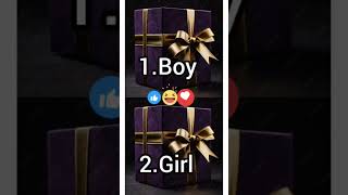 choose your gift box 2girl vs 1boy viral trending gift short [upl. by Aciruam873]