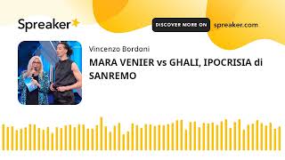 MARA VENIER vs GHALI IPOCRISIA di SANREMO [upl. by Lemrac]