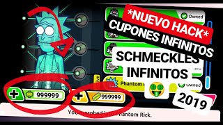 CUPONES y SCHMECKLES INFINITOS 2019 en Pocket Morty No Root Versión 2120 [upl. by Akimrej]