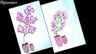 how to draw assignment front page design  simple border design flower design [upl. by Etsirk]