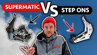 Burton Step Ons Versus Nidecker Supermatic Snowboard Bindings [upl. by Vaenfila]