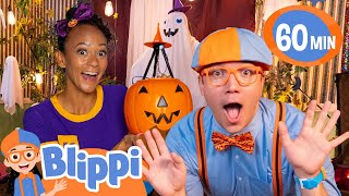 Blippi and Meekah’s Halloween Pumpkin Games  Blippi  Educational Videos for Kids [upl. by Yecart574]