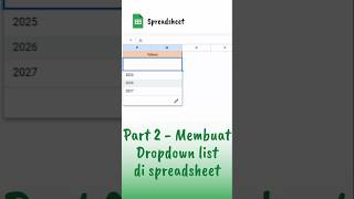 Membuat Dropdown list di spreadsheet [upl. by Weksler]