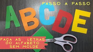 Como fazer letras sem molde  Passo a passo recorte de letras [upl. by Roosnam]