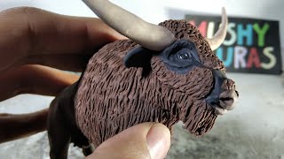 Bison Latifrons Bisonte de plastilina How to make The Bison Latifrons with clay sculpting [upl. by Roselane]