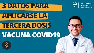 3 datos para aplicarse tercera dosis vacuna COVID19 [upl. by Standford741]