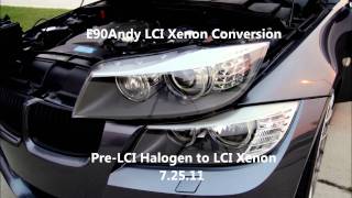 E90 E91 BMW OEM LCI BiXenon LED Conversion  NEW [upl. by Nylatsyrk]