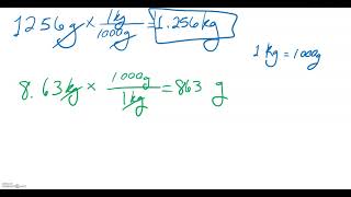 Conversion kilograms and grams [upl. by Oirram]