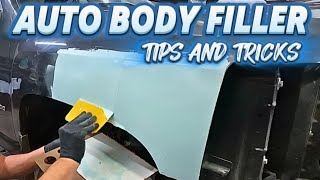 How to properly use auto body filler bondo for dent repair mix apply and block to perfection [upl. by Ariec]