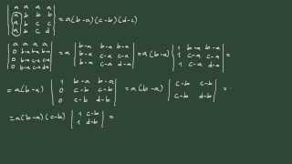 21 Determinante de una matriz 4x4 con letras III [upl. by How531]