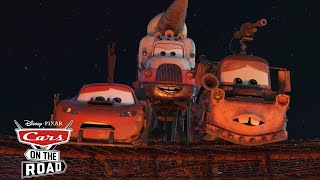 Lightning McQueen and Mater Challenge the Thundercone  Cars on the Road  Pixar Cars [upl. by Seligman]