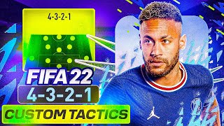 THE BEST FORMATION IN FIFA 22 🥇 4321 CUSTOM TACTICS  FIFA 22 Ultimate Team [upl. by Rexanne]