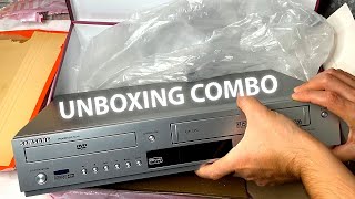 Unboxing DVDVCR Combo 2 in 1 version Samsung DVDV6500 [upl. by Emse]