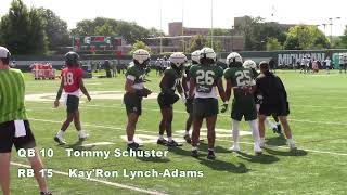 Michigan State Football Practice  QBTEWRRB [upl. by Aisayt]