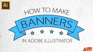 Adobe Illustrator Tutorial How to Make Banners  Ribbons [upl. by Frost]