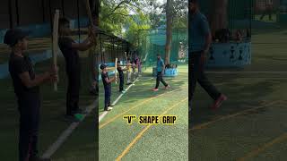 Learn cricket V Shape grip  How to hold cricket bat grip correctly [upl. by Eunice]