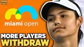 More Players Withdraw from Miami Open 2024  Tennis News [upl. by Norahs866]