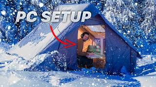 Overnight Blizzard Camping with a PC Setup [upl. by Leiahtan]