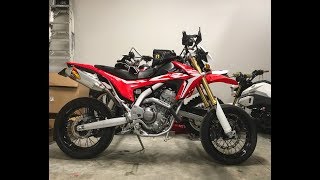 2017 CRF 250L SUPERMOTO  First One [upl. by Greg20]