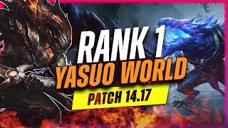 RANK 1 YASUO WORLD  Yasuo vs Renekton MID Patch 1417  Yasuo Gameplay [upl. by Villada384]