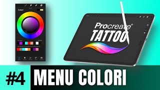 Come usare il menu PALETTE e COLORI Procreate  Corso Procreate Tattoo  Tutorial Completo [upl. by Mcneil]