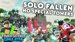 NST SOLO FALLEN MODE WITH MILITANT  Roblox Tower Defense Simulator [upl. by Choo]